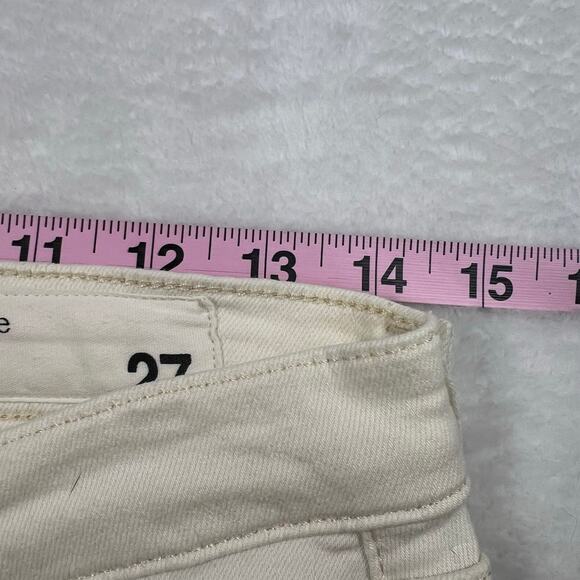 Rag and Bone Peyton Mid Rise cropped ecru white cream Jeans Size 27 - Picture 13 of 15